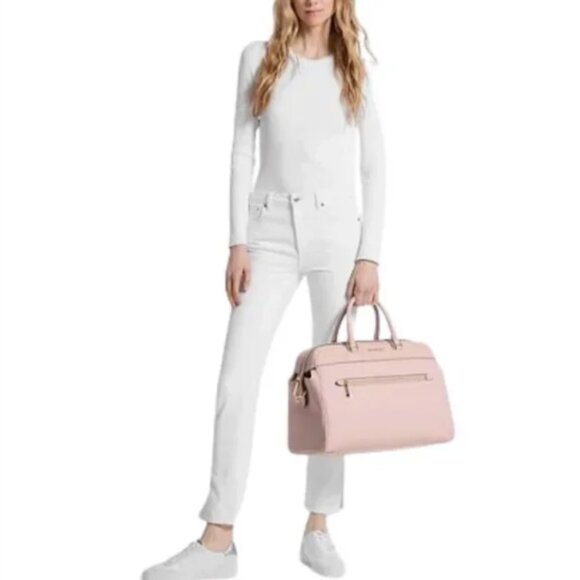 🆕NWOT Michael Kors Large Logo Weekender Bag • Light Powder Blush - Picture 2 of 9